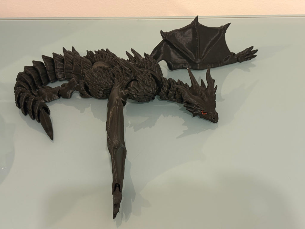 Wyvern articulado com olhos em acrílico