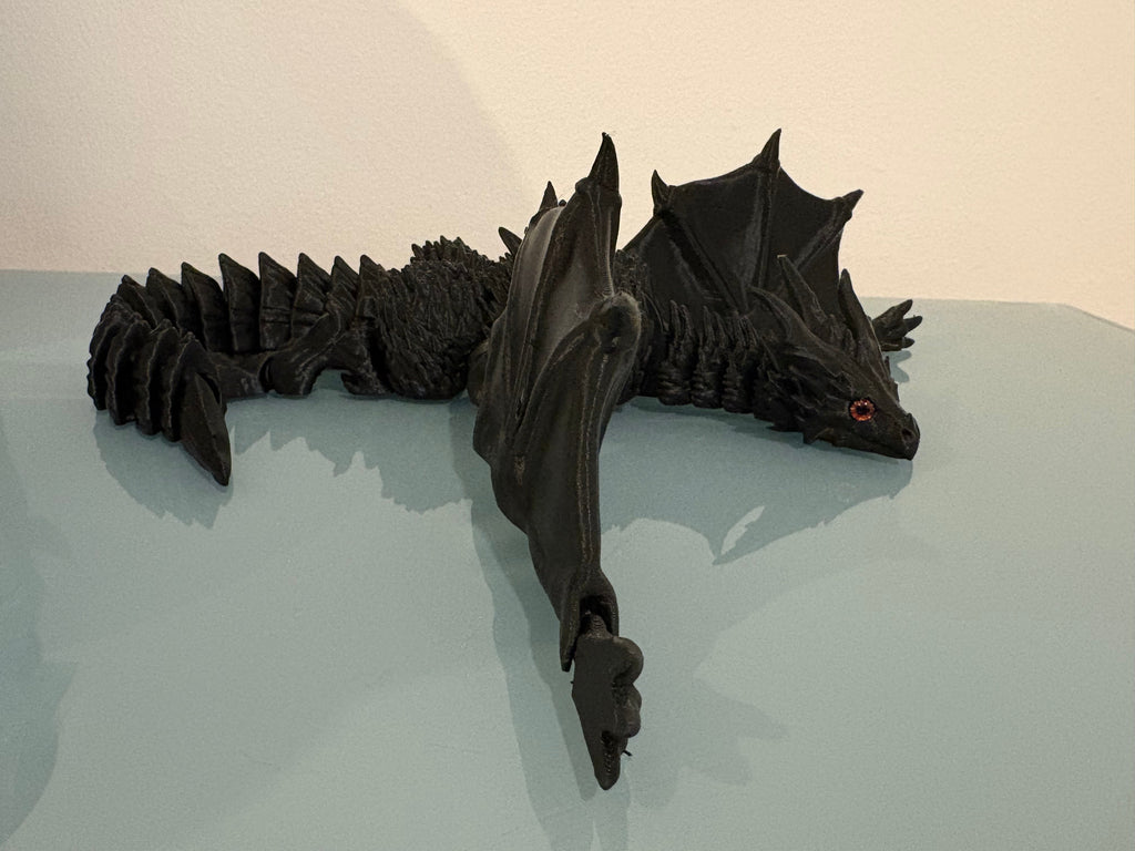 Wyvern articulado com olhos em acrílico
