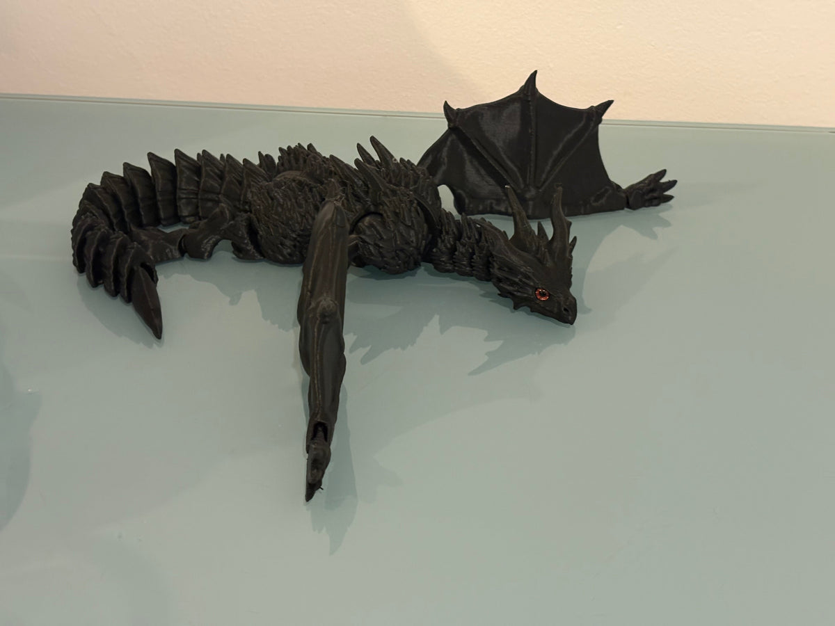 Wyvern articulado com olhos em acrílico